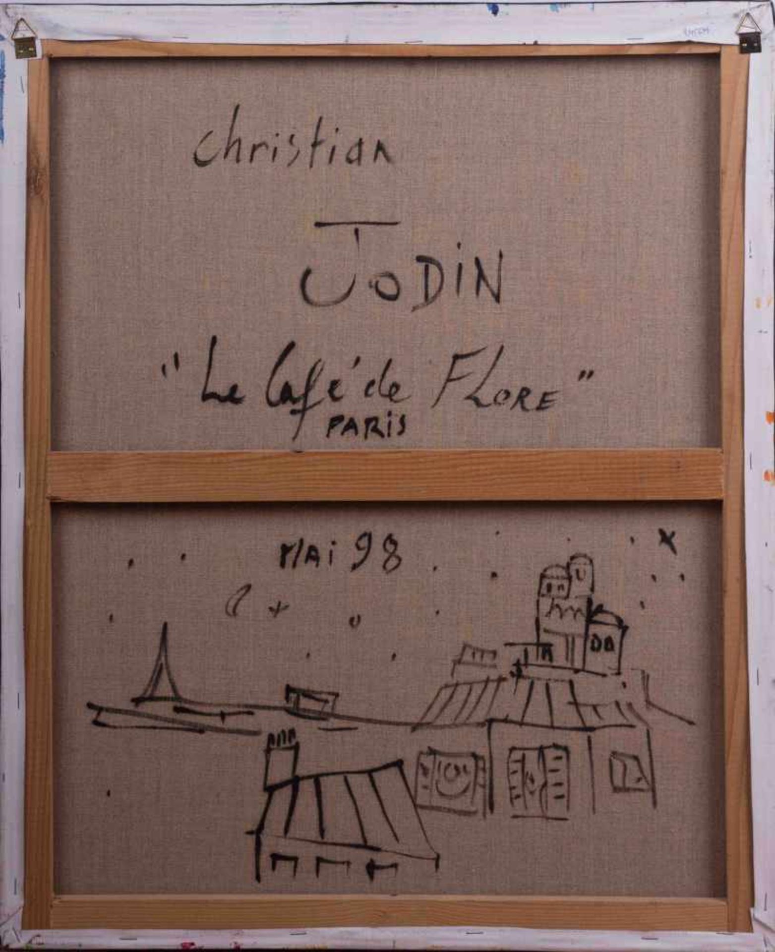 Christian JODIN (1968) "Le Cafe de Flore, Paris" Gemälde Öl/Leinwand, 73 cm x 60 cm, mittig unten - Image 4 of 4