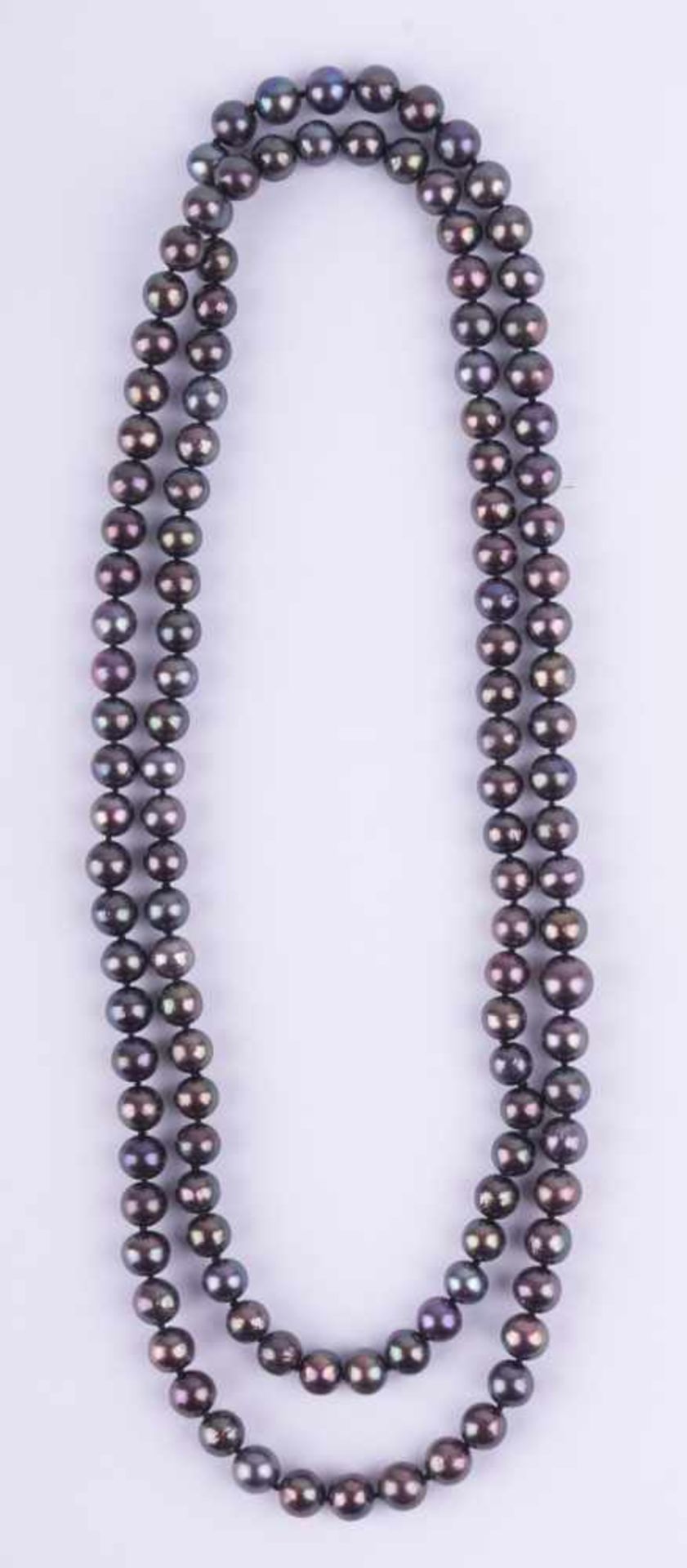 Tahitizuchtperlen- Collier mit gemologischem Gutachten, siehe Fotos Tahiti cultured pearl necklace