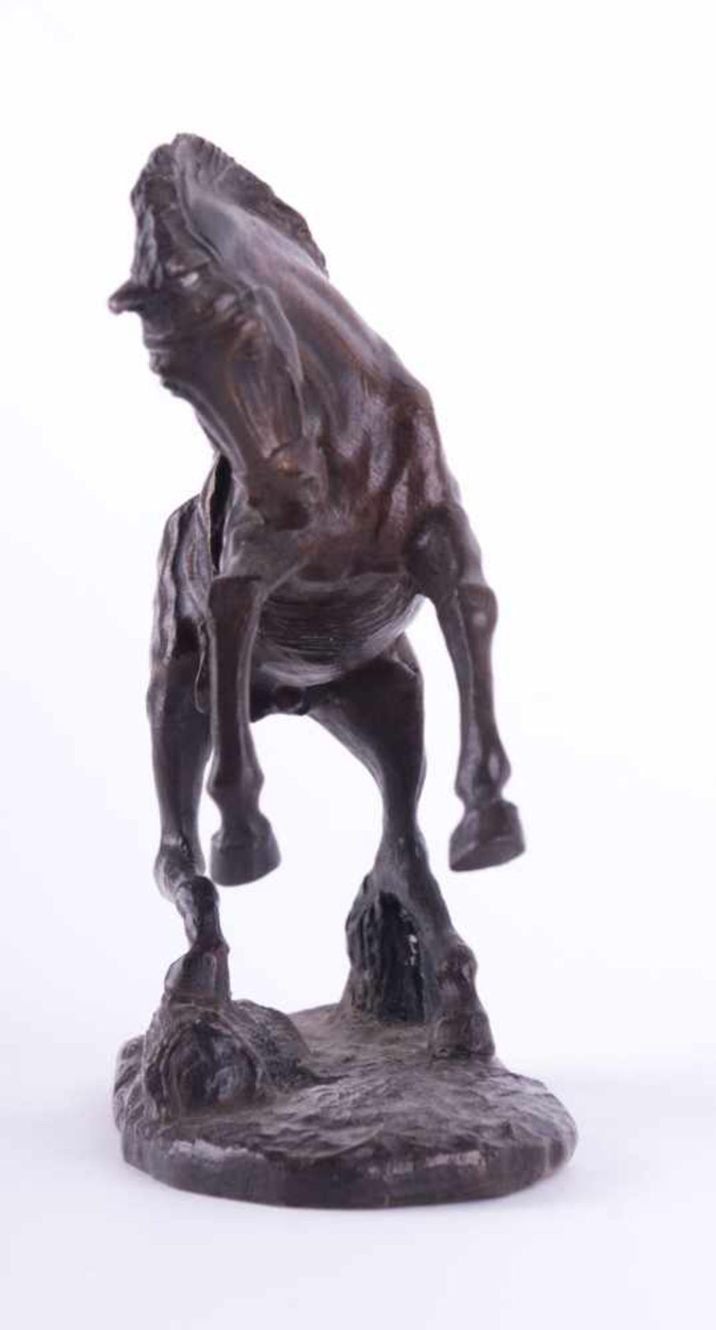 unbekannter Künstler des 19./20. Jhd. "steigendes Pferd" Skulptur-Volumen, Bronze, 11 cm x 14 cm x - Image 2 of 3