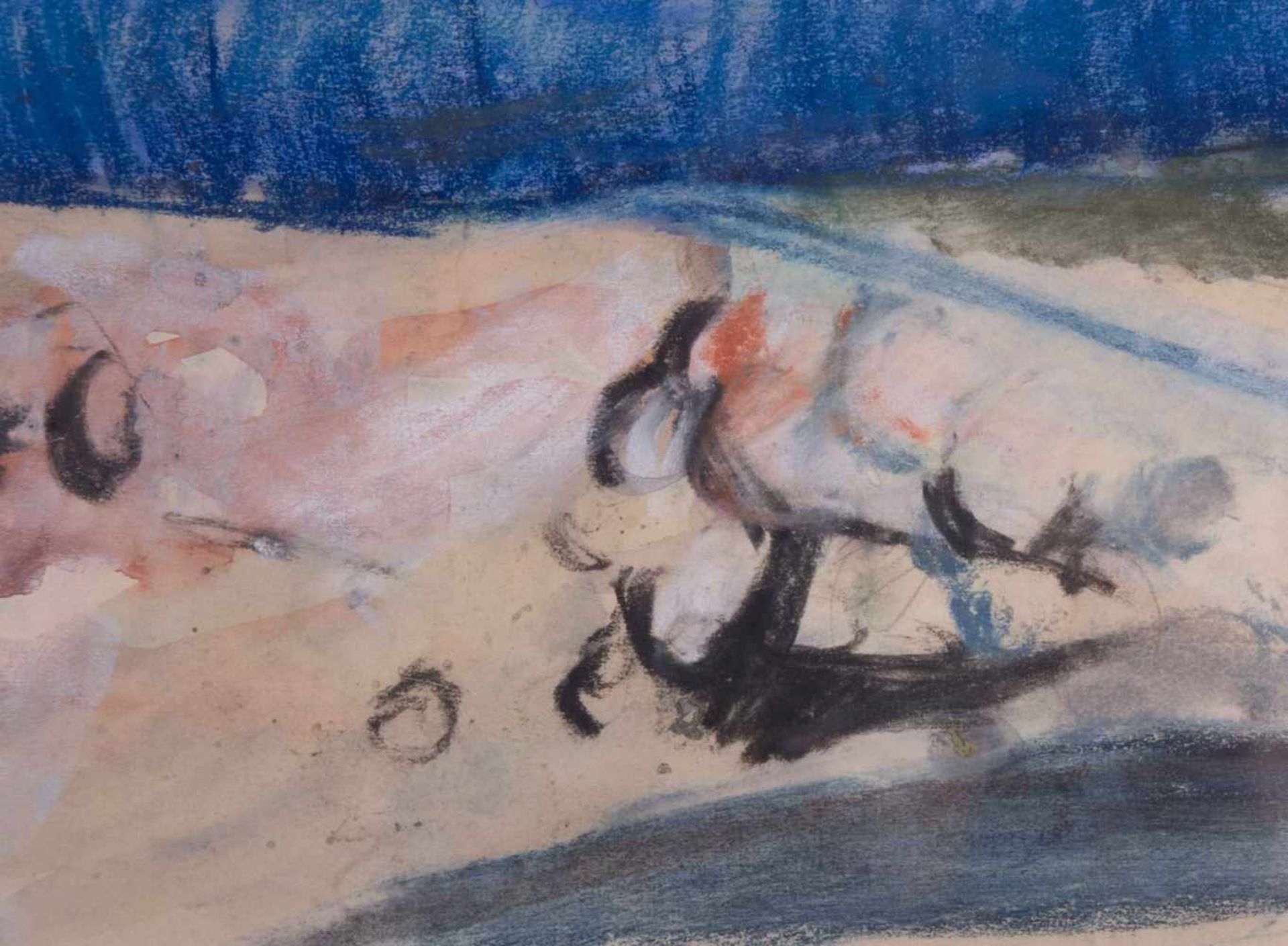 Nils NILSSON (1901-1949) "ohne Titel" Zeichnung-Aquarell, Sichtmaß 21 cm x 28 cm, rechts unten - Image 2 of 4