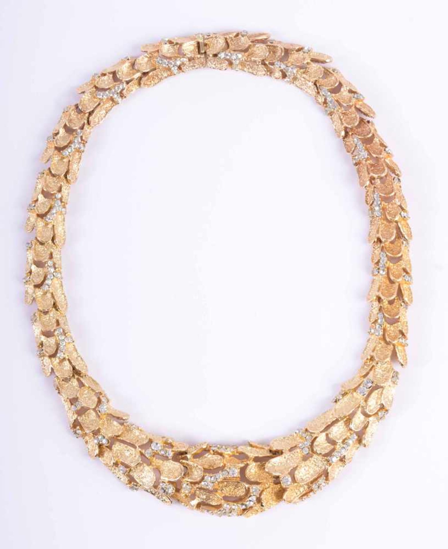 Modeschmuck Collier WALTER GROSSE gestempelt GROSSE 1968, L: ca. 43 cm Costume jewellery necklace
