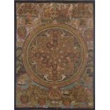 Thangka Tibet 18./19. Jhd. farbig und goldstaffiert, 57,5 cm x 43 cm Thangka Tibet 18th/19th century