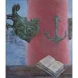 Xenia Trull, Sankt Petersburg "Maritime Komposition" Gemälde Öl/Leinwand, 75 cm x 65 cm, unten