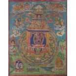 Thangka Tibet 18./19. Jhd. sehr feine Malerei, ca. 59,5 cm x 46 cm Thangka Tibet 18th/19th century