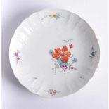 Teller Meissen 18. Jhd. polychrom bemalt, blaue Schwertermarke-Markolini Marke, Ø 21 cm Plate