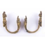 Paar Gardinenhalter 18. Jhd. Bronze, ca. 15 cm x 13 cm x 6 cm Pair of curtain holders 18th century