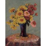 Adolf WENDT (1871-1953) "Blumenstillleben" Gemälde Öl/Leinwand, 50,5 cm x 40,5 cm, rechts unten