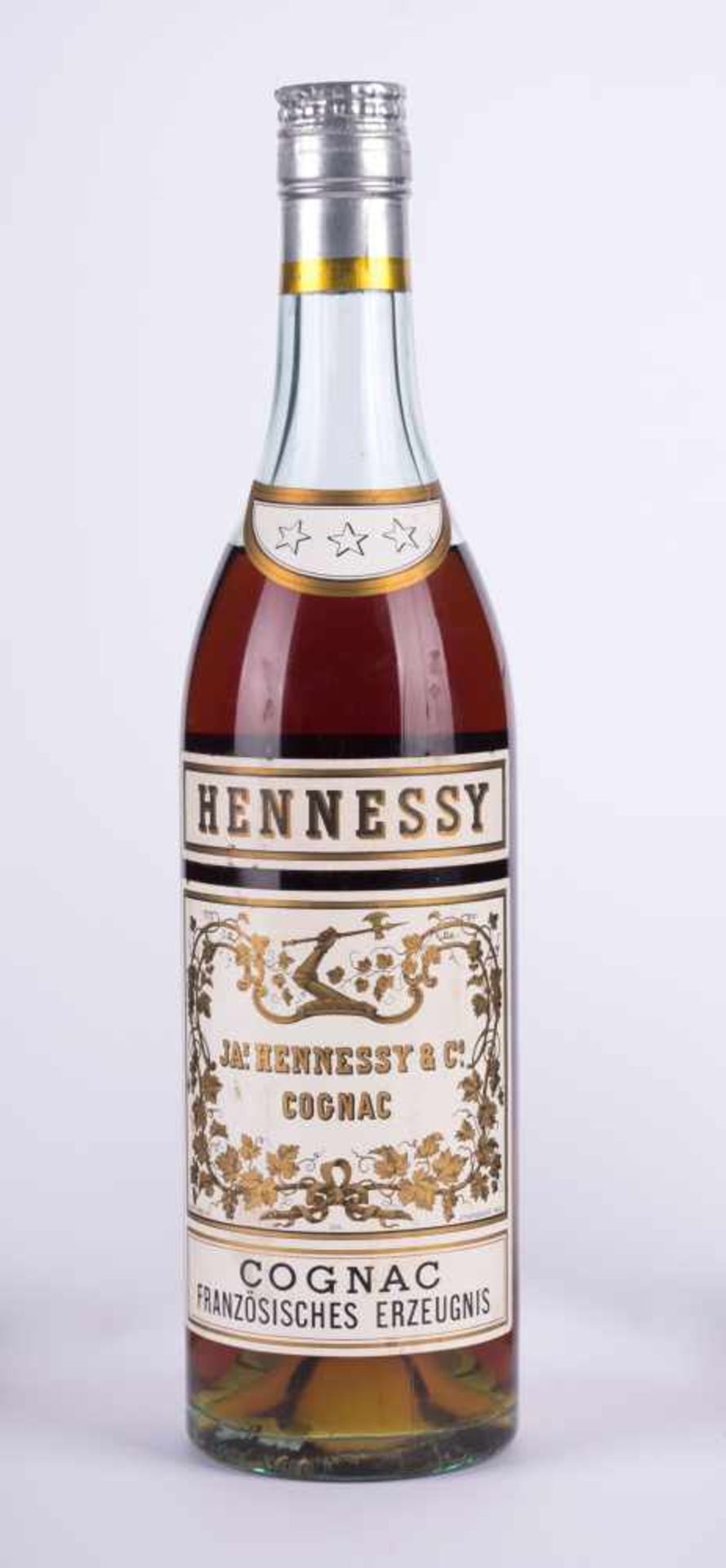 Hennessy Cognac Frankreich um 1950 Füllstand über Schulter, Etikett guter Zustand, 0,7 l Hennessy