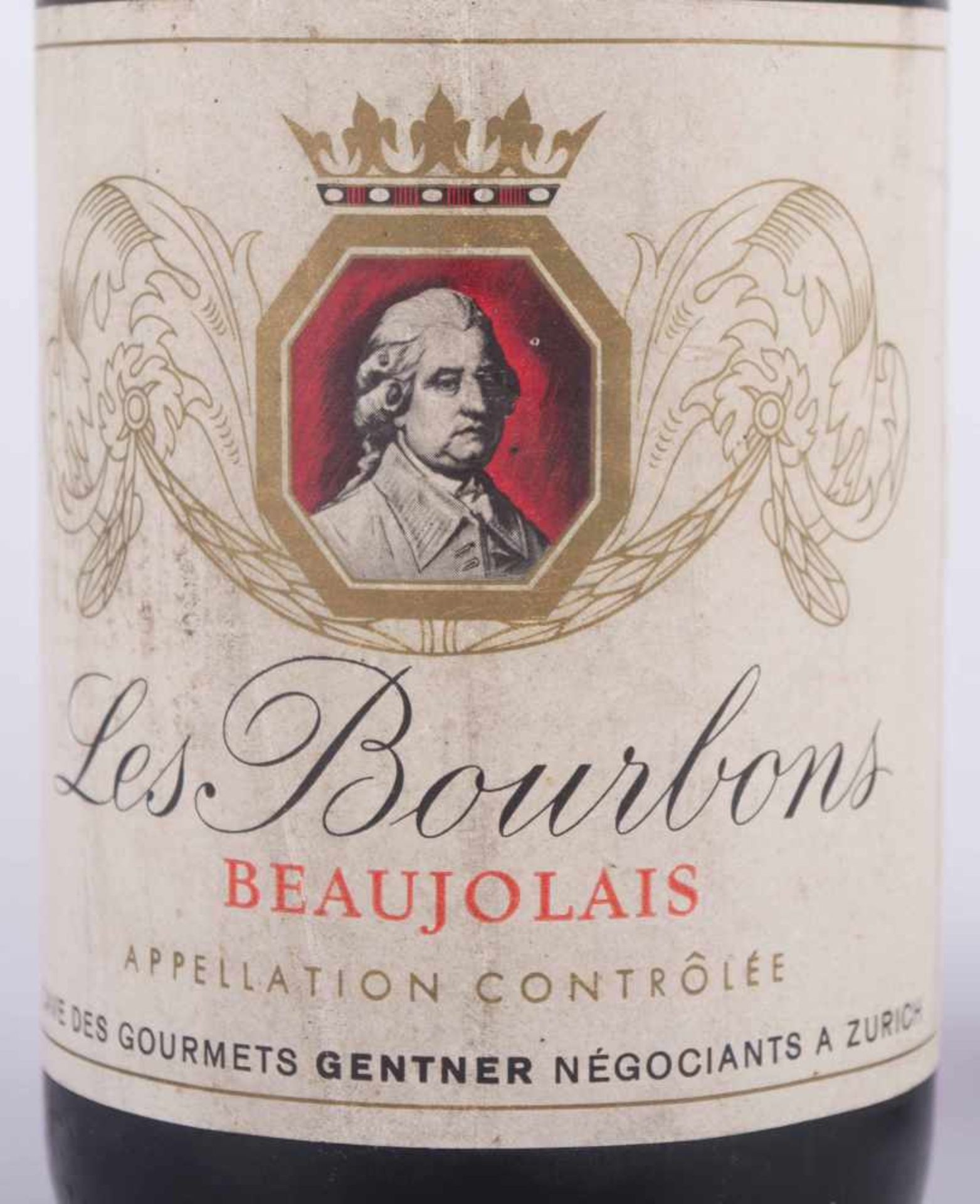 Les Bourbons Beaujolais 1973 Füllstand etwas weniger, Etikett guter Zustand, 0,7 l Les Bourbons - Image 2 of 3