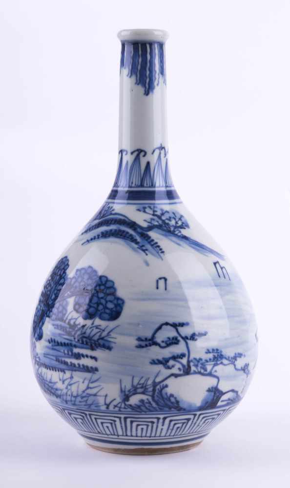 Vase China 19. Jhd. unterglasurblau bemalt, H: 27,8 cm Vase, China 19th century blue and white - Image 2 of 6