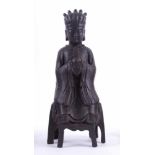 Buddha im Mingstil 19. Jhd. Eisen, H: 32,5 cm Buddha Ming style, 19th century iron, height: 32,5 cm