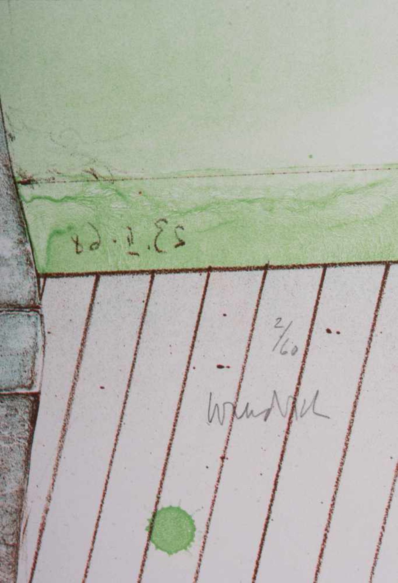 Paul WUNDERLICH (1927-2010) "ohne Titel" Grafik-Farblithografie, 65 cm x 49,8 cm, rechts - Bild 2 aus 2