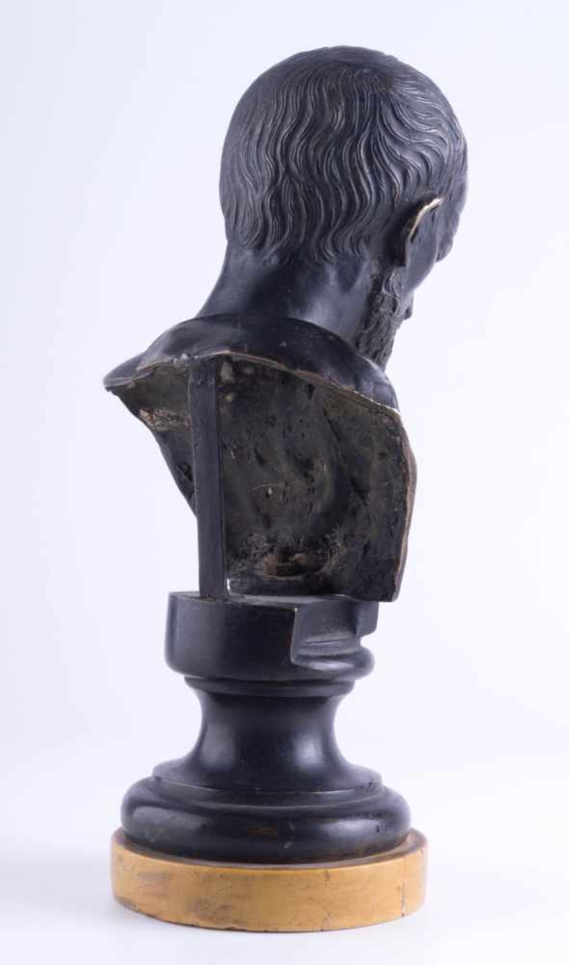 Anonymer Künstler der 18./19. Jhd. oder älter"römische Portraitbüste"Skulptur-Volumen, Bronze, - Bild 4 aus 4