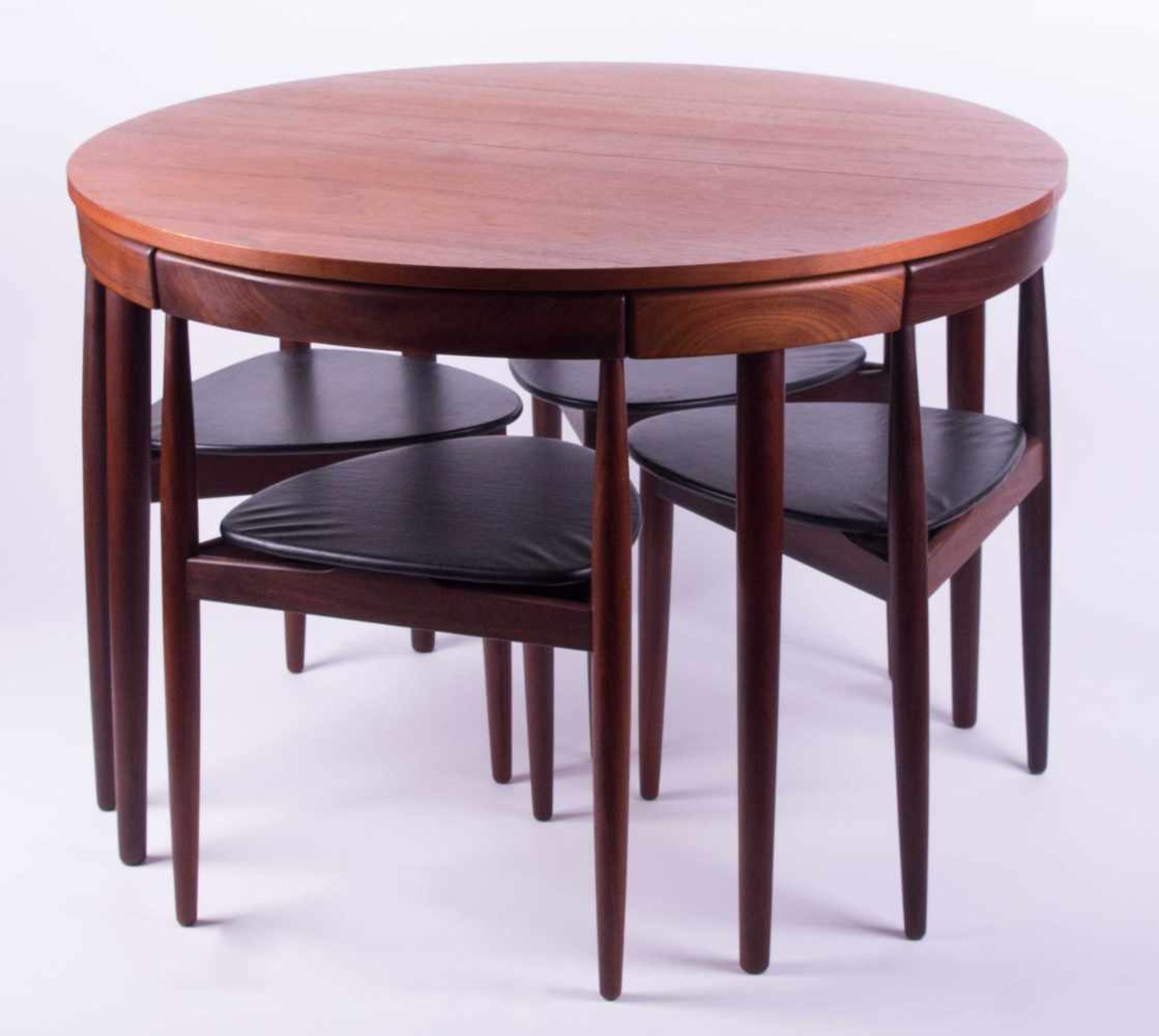 Vintage 630 Esszimmer Set , Frem Røjle, Denmark 1950erEntwurf Hans Olsen für Frem Røjle, Mit Prägung