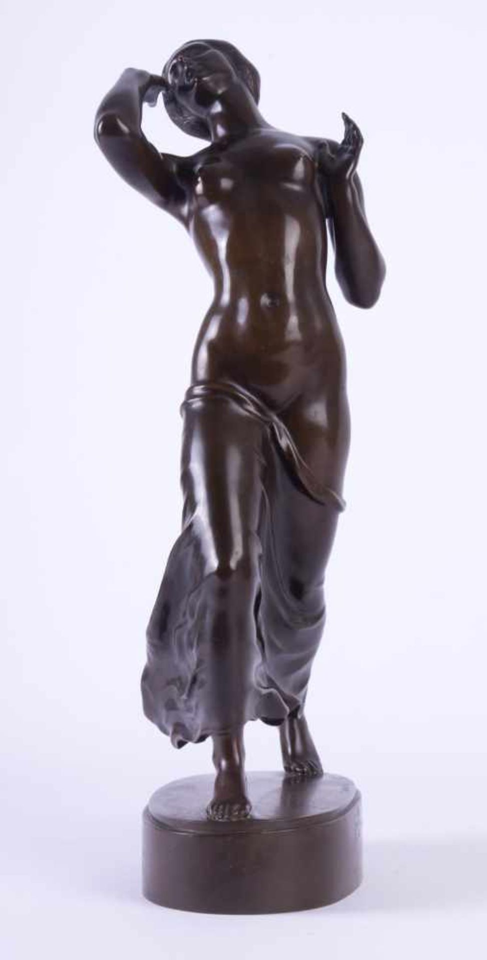 Fritz WINKLER (1894-1964)"Stehender weiblicher Akt"Skulptur-Volumen, Bronze, H: 46 cm,auf dem Sockel - Bild 2 aus 6