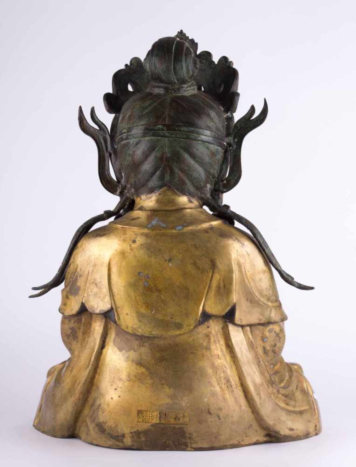 Exzellente und große Bronze der Guanyin China 18./19. Jhd.| Excellent and great bronze of Guanyin - Bild 3 aus 8