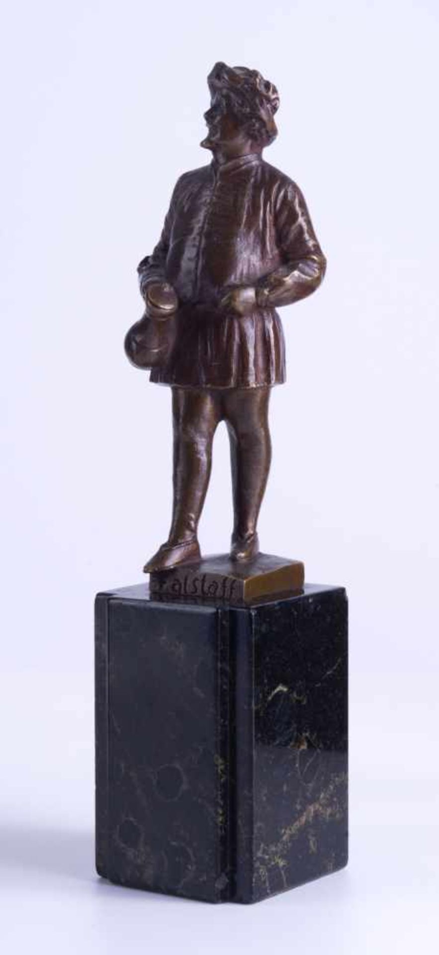 Ernst BECK (1879-1941)"Der Trinker"Skulptur-Volumen, Bronze, Gesamthöhe 18,5 cm,in der Plinthe - Image 2 of 5