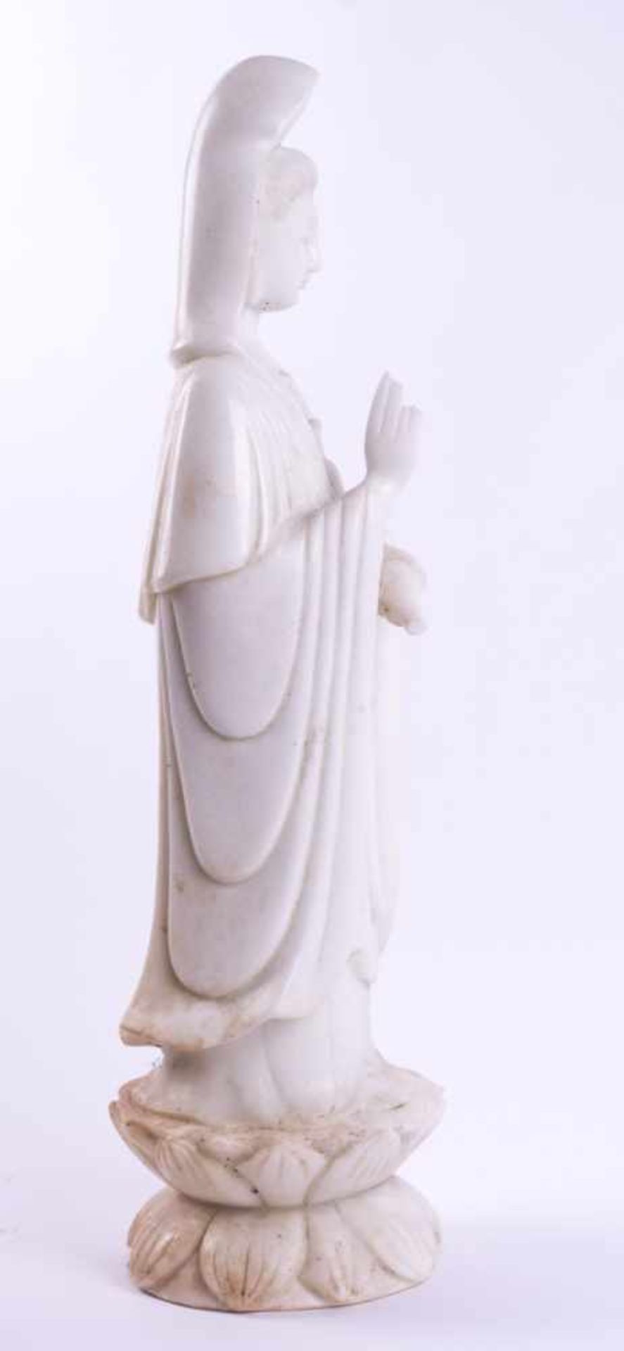 Guyniyn, China 19./20. Jhd.Marmor, Unikat, Finger der linken Hand best., Gewicht ca. 30 kg., H: 73 - Image 2 of 4