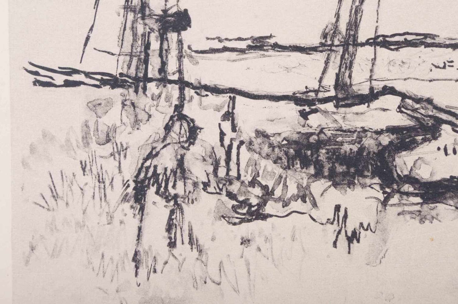 Otto NIEMEYER-HOLSTEIN (1896-1984)"Maler in Lüttenort"Grafik-Lithografie, 30,8 cm x 41 cm,rechts - Image 3 of 4