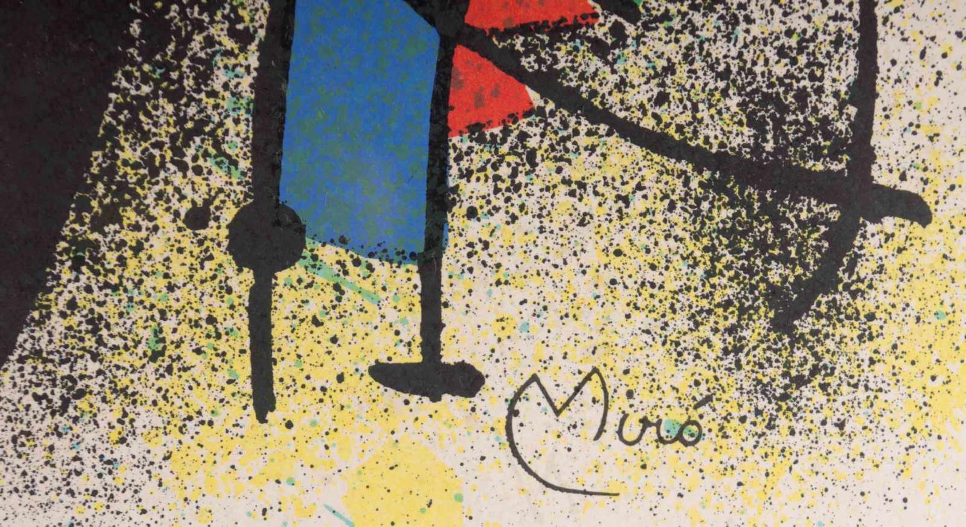Joan MIRO (1893-1983)"ohne Titel"Grafik-Farblithografie, 27,9 cm x 56,3 cm,im Stein signiertJoan - Bild 3 aus 3