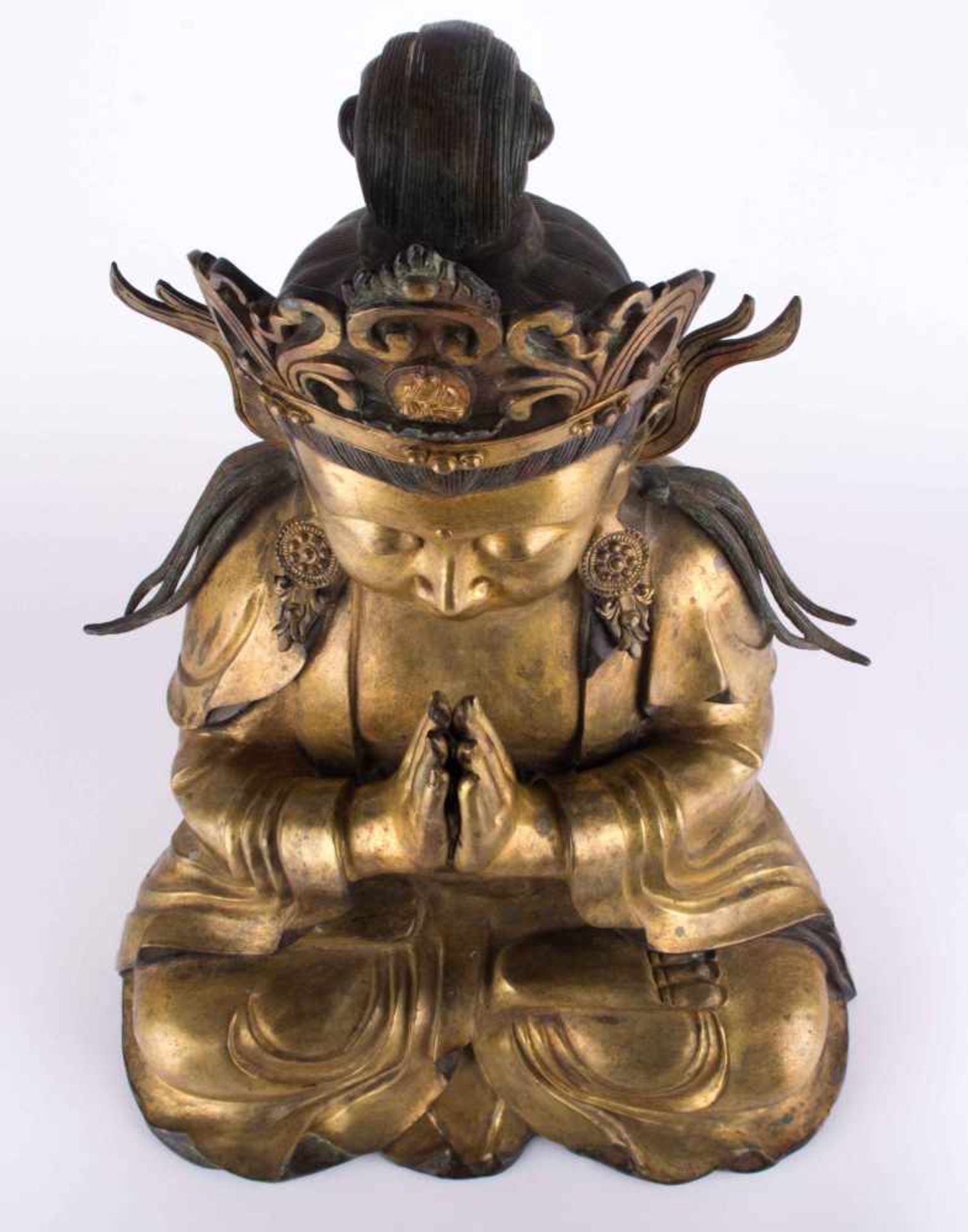 Exzellente und große Bronze der Guanyin China 18./19. Jhd.| Excellent and great bronze of Guanyin - Bild 4 aus 8