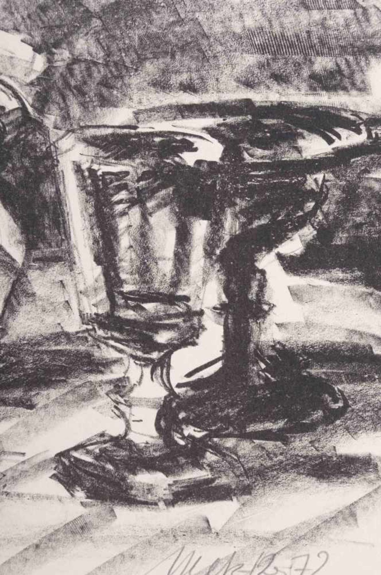 Harald METZKES (1929)"Stillleben mit Krug und Gläsern"Grafik-Lithografie, 30,7 cm x 42,7 cm,rechts - Bild 2 aus 4