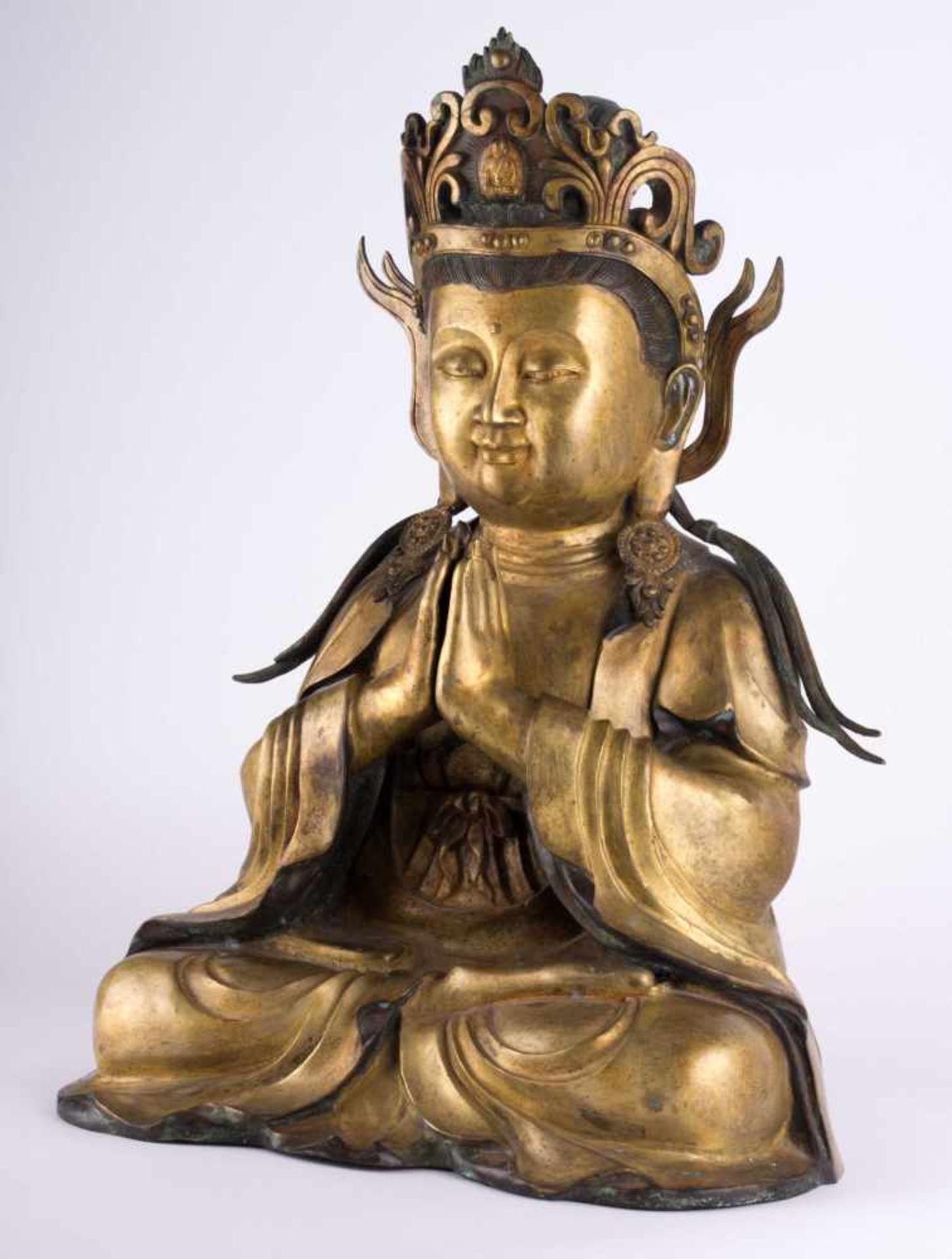 Exzellente und große Bronze der Guanyin China 18./19. Jhd.| Excellent and great bronze of Guanyin