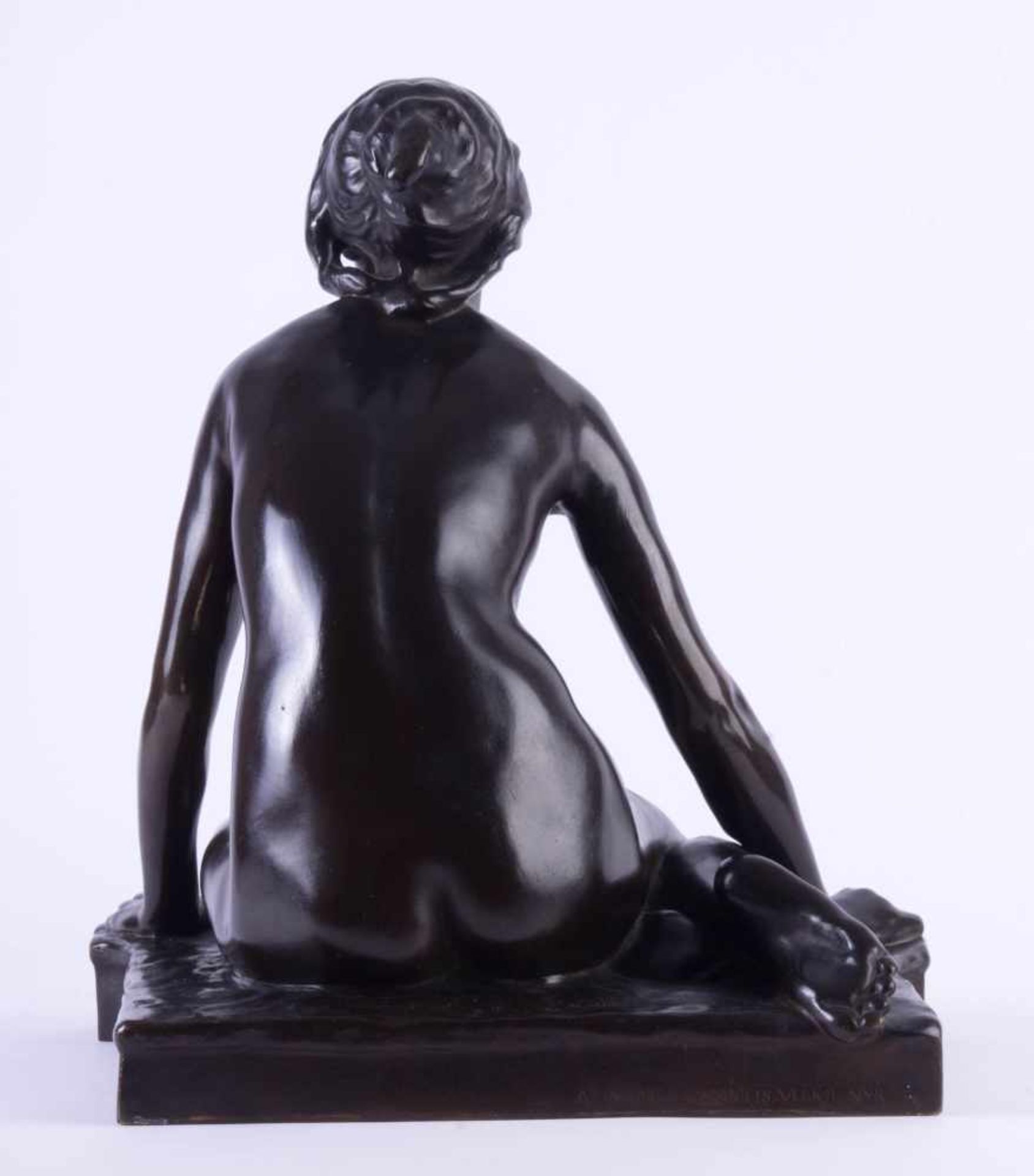 Per HASSELBERG (1850-1894)"Grodan- (with the frog)"(1891)Skulptur-Volumen, Bronze, H: 36,5 cm, - Image 3 of 7