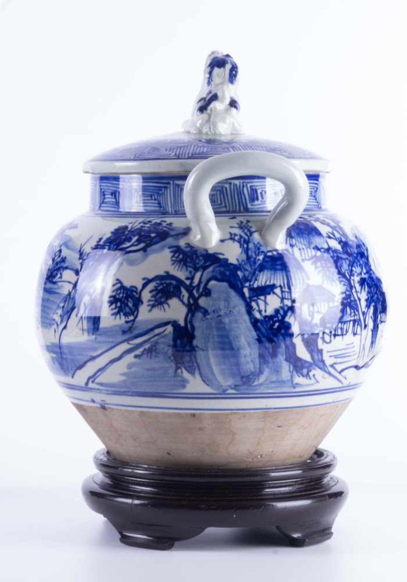 Bodenvase China 19./20. Jhd.Famille Rose, farbig staffiert, mit seitlichen Handhaben, H: 61 - Image 2 of 6