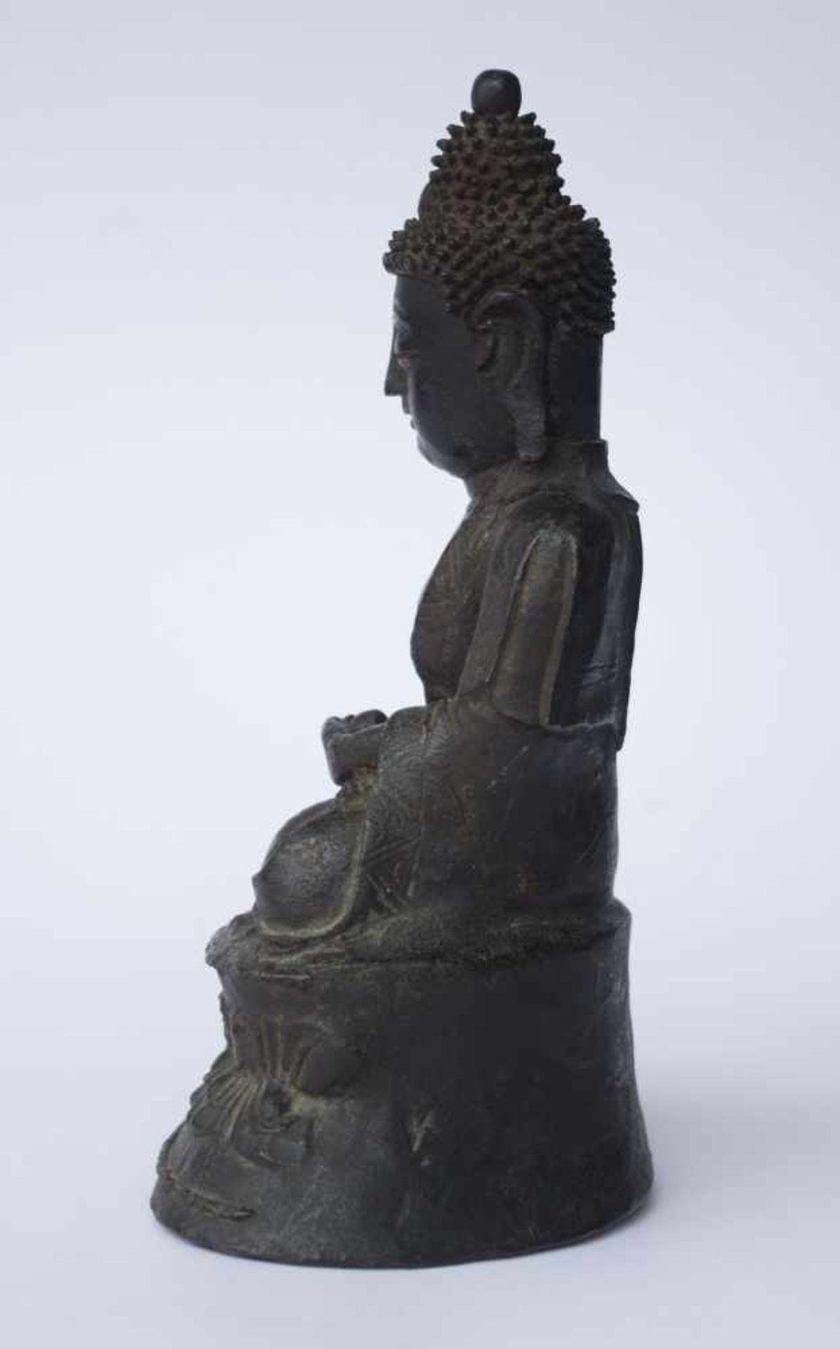 Bronze des Shakyamuni, Tibeto Chinesisch, Ming Periodepartiell 4 kleine Löcher in der Wandung der - Image 2 of 4