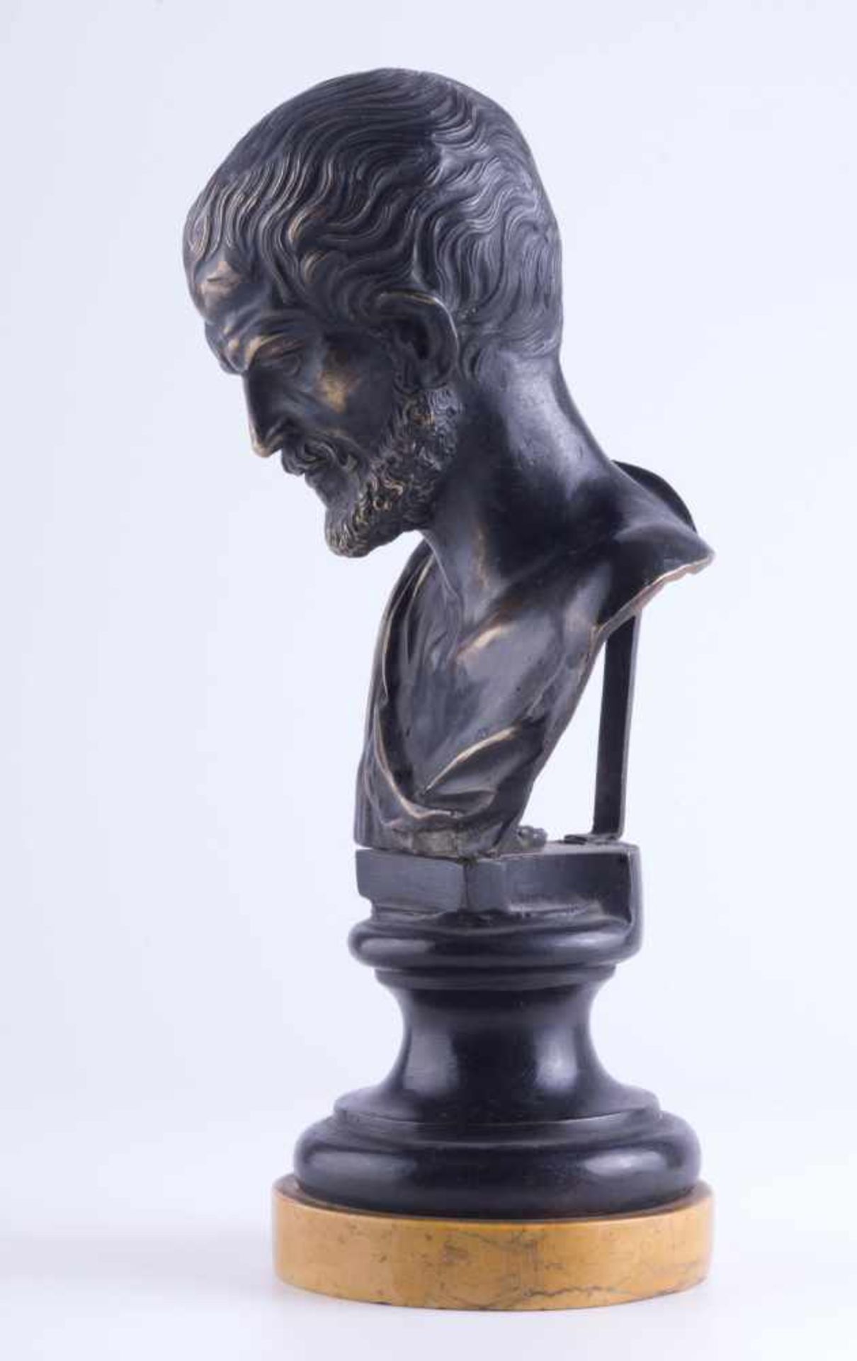 Anonymer Künstler der 18./19. Jhd. oder älter"römische Portraitbüste"Skulptur-Volumen, Bronze, - Bild 2 aus 4