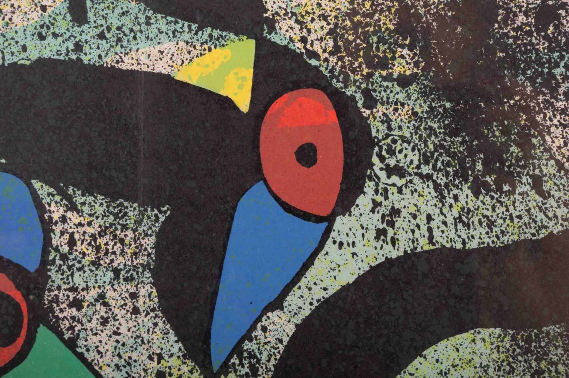 Joan MIRO (1893-1983)"ohne Titel"Grafik-Farblithografie, 27,9 cm x 56,3 cm,im Stein signiertJoan - Bild 2 aus 3