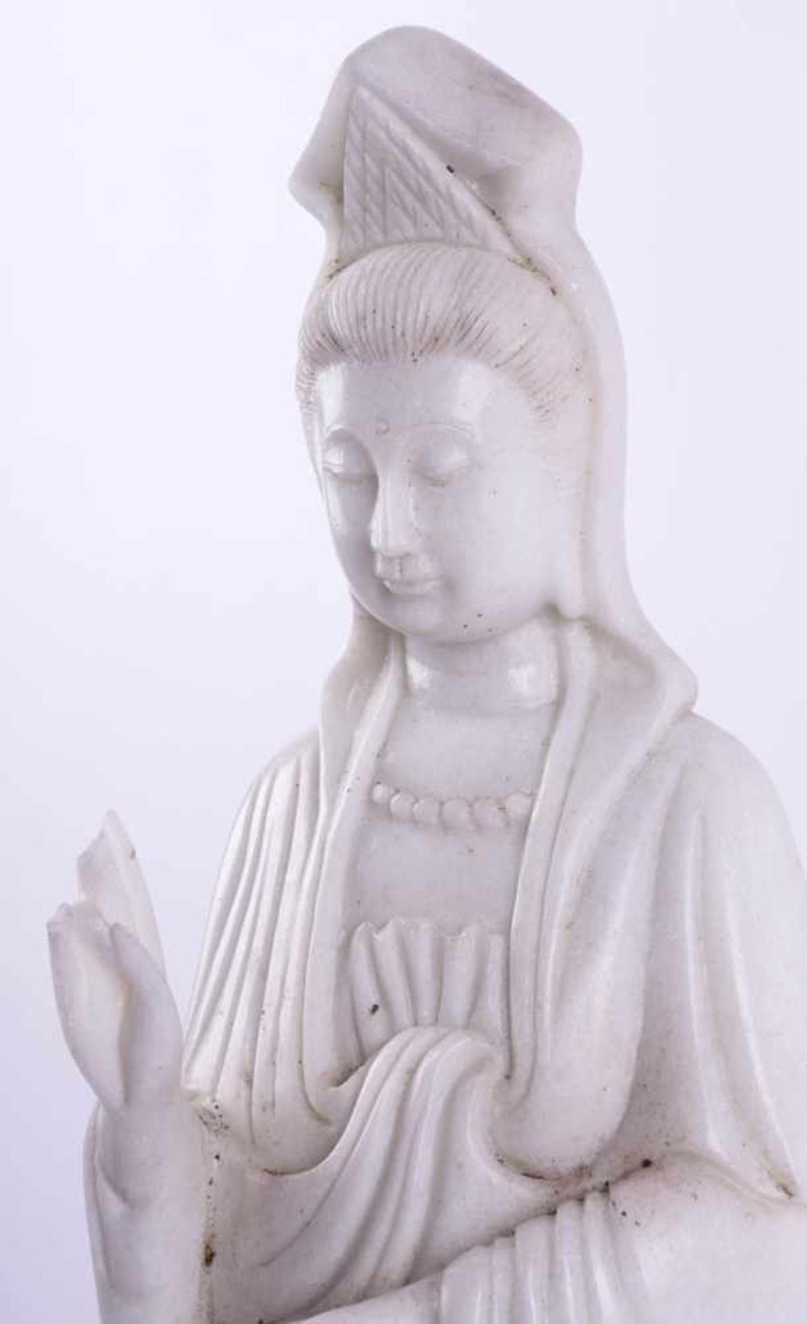 Guyniyn, China 19./20. Jhd.Marmor, Unikat, Finger der linken Hand best., Gewicht ca. 30 kg., H: 73 - Image 4 of 4