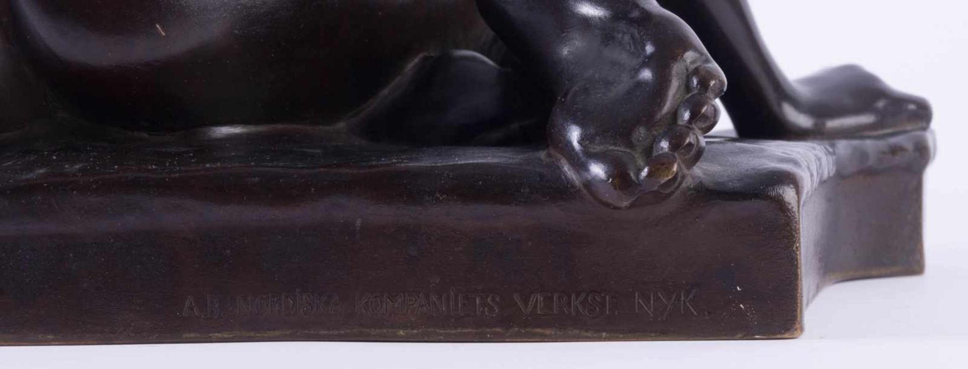 Per HASSELBERG (1850-1894)"Grodan- (with the frog)"(1891)Skulptur-Volumen, Bronze, H: 36,5 cm, - Image 6 of 7