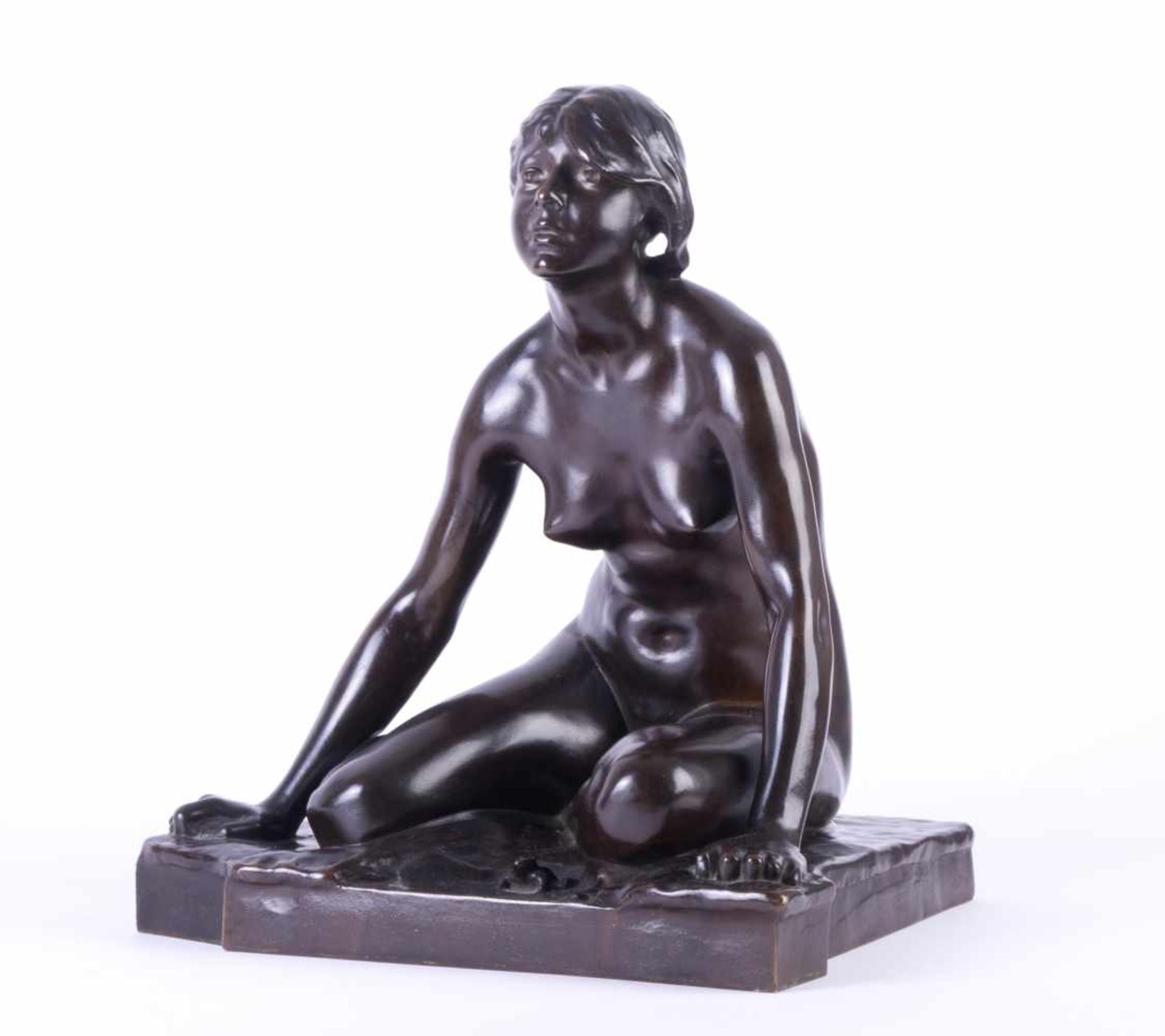 Per HASSELBERG (1850-1894)"Grodan- (with the frog)"(1891)Skulptur-Volumen, Bronze, H: 36,5 cm,
