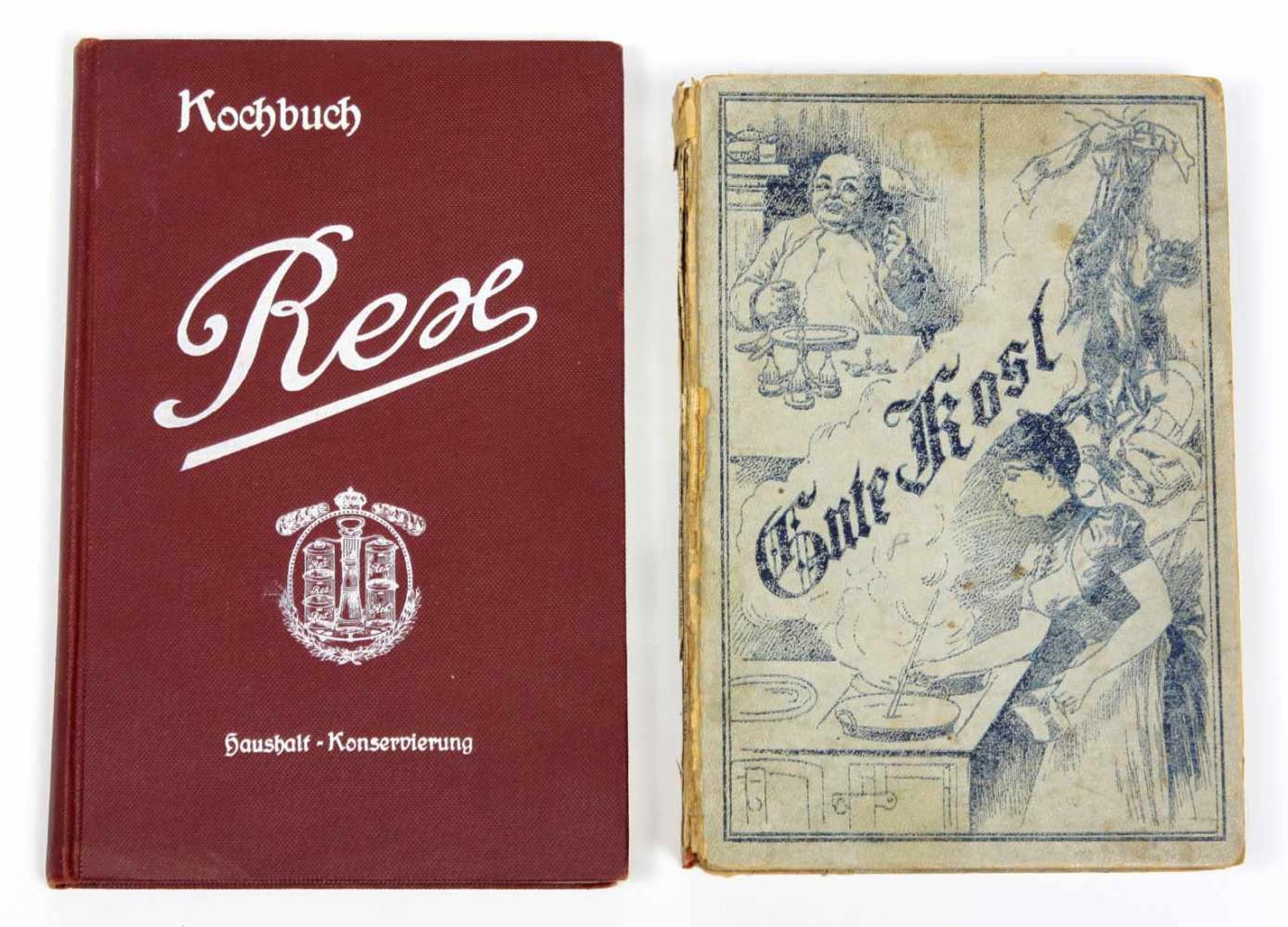 2 Kochbücher dabei *Gute Kost!* Ein bürgerliches Kochbuch für die deutsche Haushaltung, 240 S.,