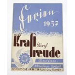 Ferien 1937 - mit Kraft durch Freude Reisen, Wandern, Urlaub, ungez. S. m. zahlr. Abb., Gau-,