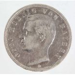 5 Mark Otto König von Bayern 1888 D Silbermünze, Fünf Mark Deutsches Reich 1888, so um gekrönten