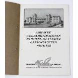 Produkt Katalog Fa.Golde AG Gera 1920er Jahre *Verdecke, Windschutzscheiben, rahmenlose Fenster,
