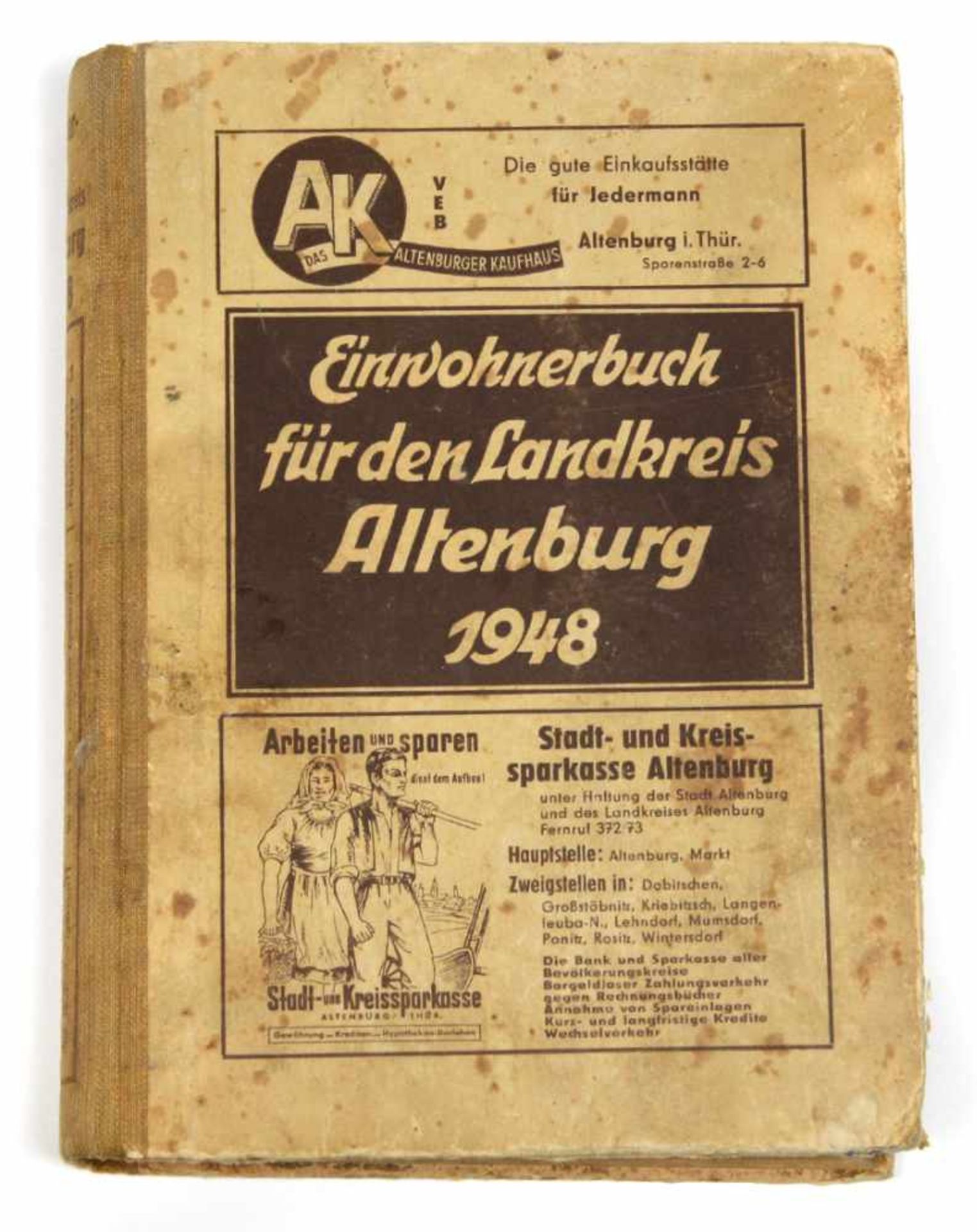 Einwohnerbuch Altenburg 1948 mit den Städten Altenburg, Schmölln, Meuselwitz und 175