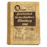 Einwohnerbuch Altenburg 1948 mit den Städten Altenburg, Schmölln, Meuselwitz und 175