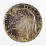 500 Lire 1965 Silber, Italien 500 Lire 1965 R Dante Alighieri (*1265, 1321 Dichter u. Philosoph