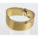 vergoldetes Armband punziert 18 ct. Gelbgold 750 Vergoldung, Armband mit polierter sowie fein