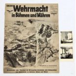 Unsere Wehrmacht in Böhmen und Mähren 1943 Heft 4 vom 23.2.1943, 16-seitiges Prospekt mit Bildern