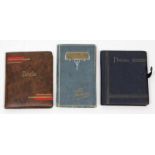 3 Poesie Alben 1910/38 verschiedene Leinen teils Jugendstil Ausführungen, je mit zahlreichen