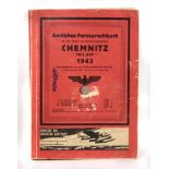 Amtl. Fernsprechbuch Chemnitz 1943 für den Bezirk der Reichspostdirektion Chemnitz, Teil Ost 1943,