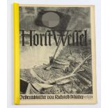 Horst Wessel Gedenkblätter von Richard Müller, 1937, ungez. Seiten mit markantem Schriftbild u.