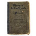 Pierer's Adreßbuch der Landgemeinden Ostthüringens Ausgabe 1928, 240 S. mit Werbeanzeigen, H.A.