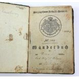 Wanderbuch Herzogthum Anhalt-Dessau 1848/58 No. 399 Wanderbuch für den Seiler-Gesellen Carl August
