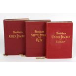3 Bände Baedeker Italien Handbuch für Reisende von Karl Baedeker, mit *Oberitalien* Ravenna, Florenz